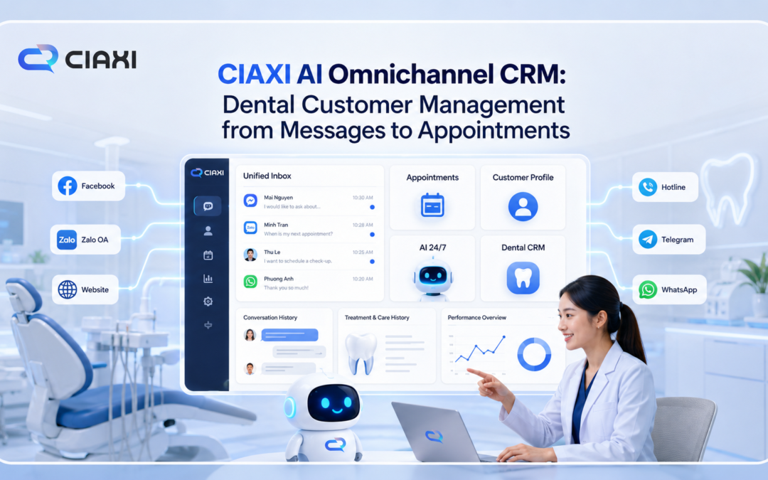 CIAXI AI Omnichannel CRM: A Solution for Dental Clinics to Manage Customers from Messages to Appointments